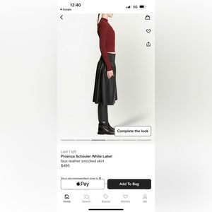 Proenza schouler smoked skirt size:0